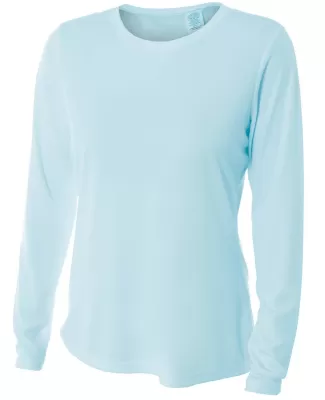 NW3002 A4 Women's Long Sleeve Cooling Performance  in Pastel blue