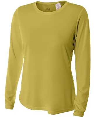 NW3002 A4 Women's Long Sleeve Cooling Performance  in Vegas gold