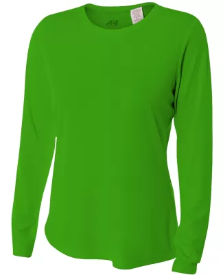 NW3002 A4 Women's Long Sleeve Cooling Performance  in Kelly