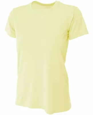 NW3201 A4 Women's Cooling Performance Crew in Light yellow