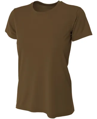 NW3201 A4 Women's Cooling Performance Crew in Brown