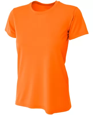 NW3201 A4 Women's Cooling Performance Crew in Safety orange