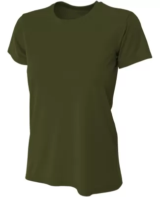 NW3201 A4 Women's Cooling Performance Crew in Military green