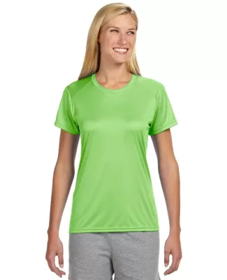 NW3201 A4 Women's Cooling Performance Crew in Lime
