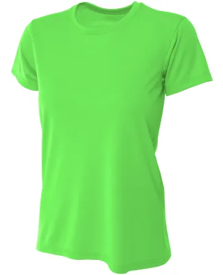 NW3201 A4 Women's Cooling Performance Crew in Safety green
