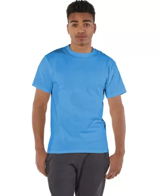 T425 Champion Adult Short-Sleeve T-Shirt T525C in Light blue