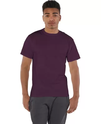 T425 Champion Adult Short-Sleeve T-Shirt T525C in Maroon
