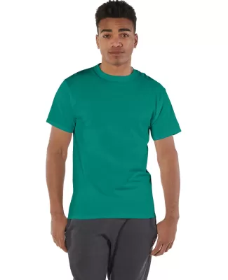 T425 Champion Adult Short-Sleeve T-Shirt T525C in Emerald green