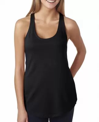 Next Level 6933 The Terry Racerback Tank in Black