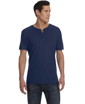 BELLA+CANVAS 3125 Short Sleeve Henley NAVY TRIBLEND