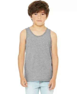 BELLA 3480Y Unisex Youth Cotton Tank Top in Athletic heather