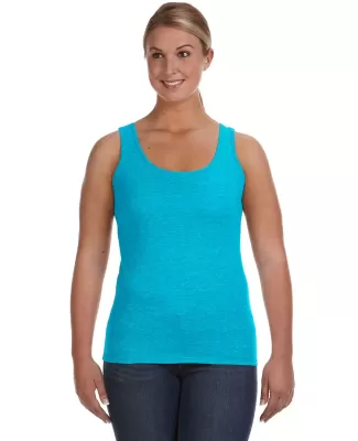 Anvil 882L Women's Lightweight Tank in Caribbean blue