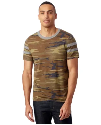 Alternative Apparel 12150 Eco Vintage Football T-S CAMO/ ECO GREY