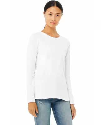 BELLA 6500 Womens Long Sleeve T-shirt in White