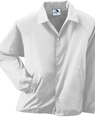 3100 Augusta Sportswear Nylon Coach's Jacket - Lin in White