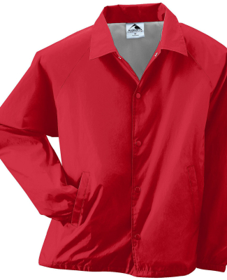 3100 Augusta Sportswear Nylon Coach's Jacket - Lin in Red