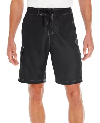 B9301 Burnside Solid Board Shorts in Black