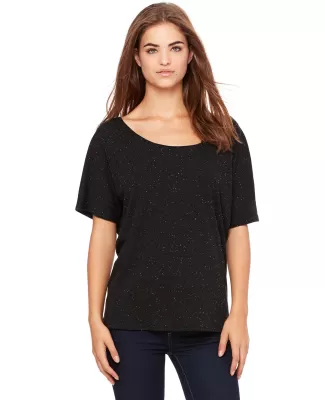 BELLA 8816 Womens Loose T-Shirt in Black speckled