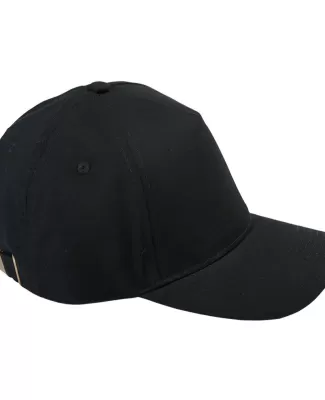 BX034 Big Accessories 5-Panel Brushed Twill Cap in Black