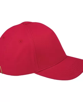 BX034 Big Accessories 5-Panel Brushed Twill Cap in Red