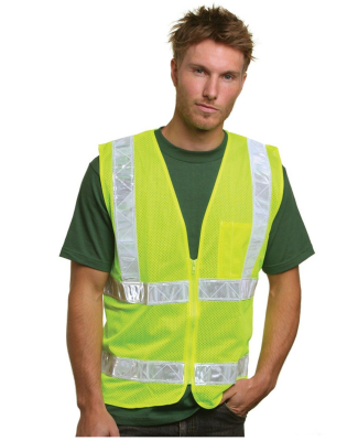 BA3785 Bayside Mesh Safety Vest - Lime LIME GREEN