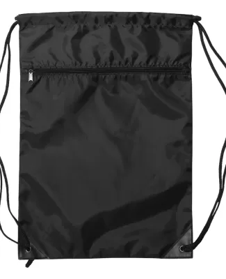 8888 Liberty Bags - Denier Nylon Zippered Drawstri BLACK