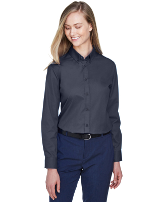 78193 Core 365 Ladies' Operate Long-Sleeve Twill S in Carbon