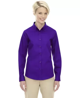 78193 Core 365 Ladies' Operate Long-Sleeve Twill S CAMPUS PURPLE