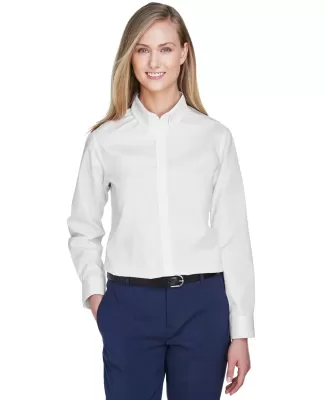 78193 Core 365 Ladies' Operate Long-Sleeve Twill S WHITE