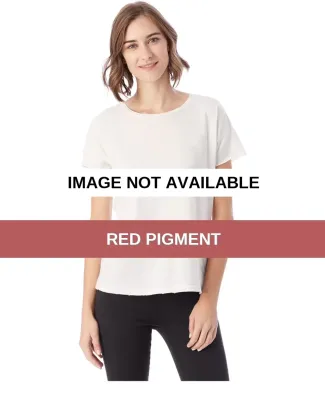 Alternative Apparel 04861C1 Ladies Distressed T-Sh RED PIGMENT