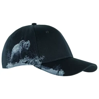 DRI DUCK DI3319 Brushed Cotton Twill Grizzly Bear Cap CHARCOAL front view