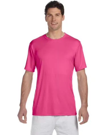 4820 Hanes® Cool Dri® Performance T-Shirt in Wow pink front view