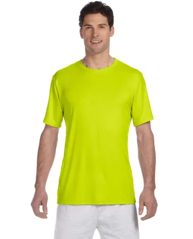 4820 Hanes® Cool Dri® Performance T-Shirt in Safety green front view