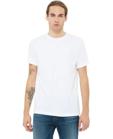 BELLA+CANVAS 3091 Unisex Heavyweight Cotton T-Shir in White front view