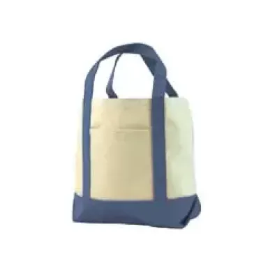 8867 UltraClub Seaside Canvas Boat Tote  NAVY front view