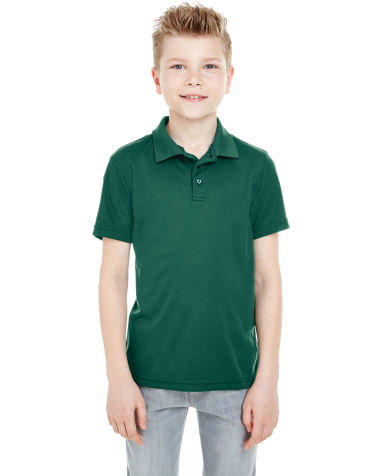 8210Y UltraClub® Youth Cool & Dry Mesh Piqué Pol FOREST GREEN front view