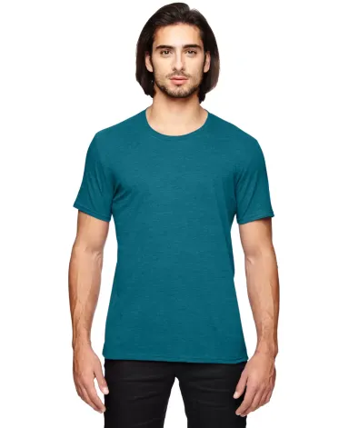  6750 Anvil Adult Tri-Blend Tee  in Hth galap blue front view