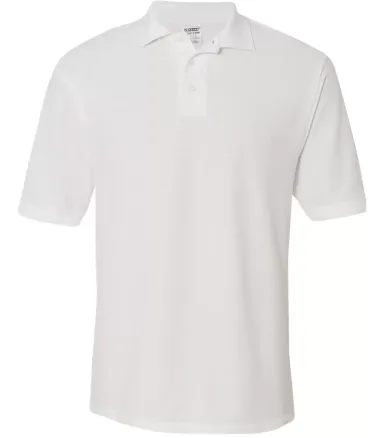  537 Jerzees Men's Easy Care™ Pique Polo WHITE front view
