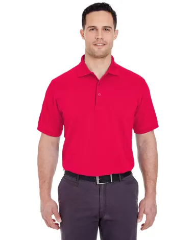  8550 UltraClub Men's Basic Piqué Polo  RED front view