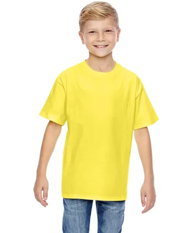 498Y Hanes Youth nano-T® T-Shirt in Yellow front view