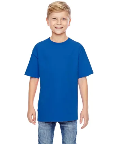 498Y Hanes Youth nano-T® T-Shirt in Deep royal front view