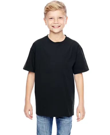 498Y Hanes Youth nano-T® T-Shirt in Black front view