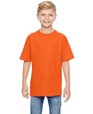 498Y Hanes Youth nano-T® T-Shirt in Orange front view