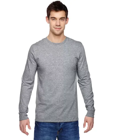 SFL Fruit of the Loom Adult Sofspun™ Long-Sleeve ATHLETIC HEATHER front view