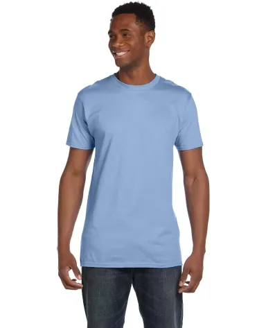 4980 Hanes 4.5 ounce Ring-Spun T-shirt in Light blue front view