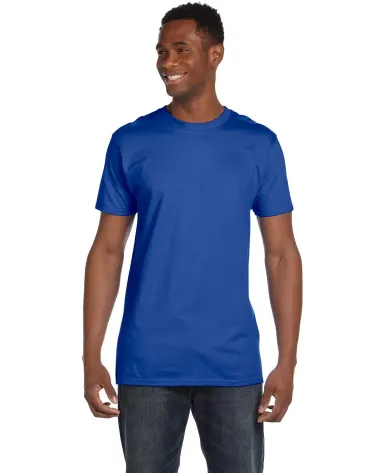 4980 Hanes 4.5 ounce Ring-Spun T-shirt in Deep royal front view