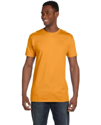 4980 Hanes 4.5 ounce Ring-Spun T-shirt in Gold front view