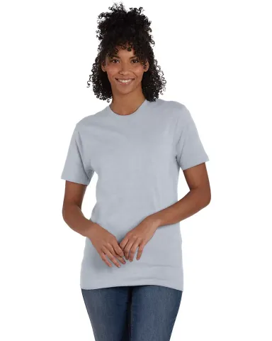 4980 Hanes 4.5 ounce Ring-Spun T-shirt in Silverstone hthr front view