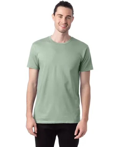 4980 Hanes 4.5 ounce Ring-Spun T-shirt in Equilibrium gren front view