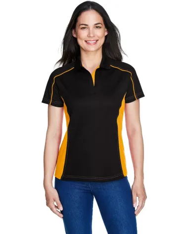 Extreme By Ash City 75113 Eperformance Ladies Fuse BLK/ CMPS GOLD front view